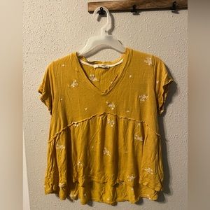 Miami Yellow Embroidered shirt